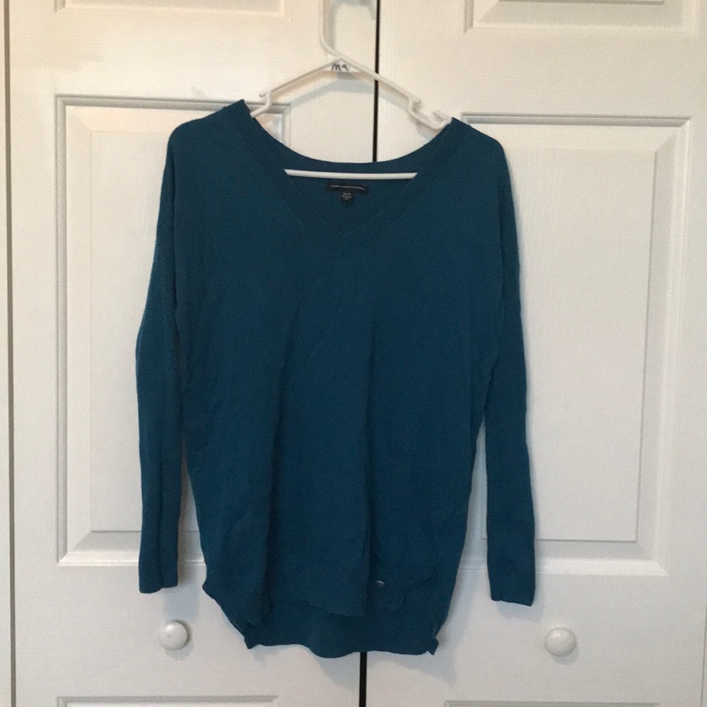Torquoise American eagle long sleeve sweater